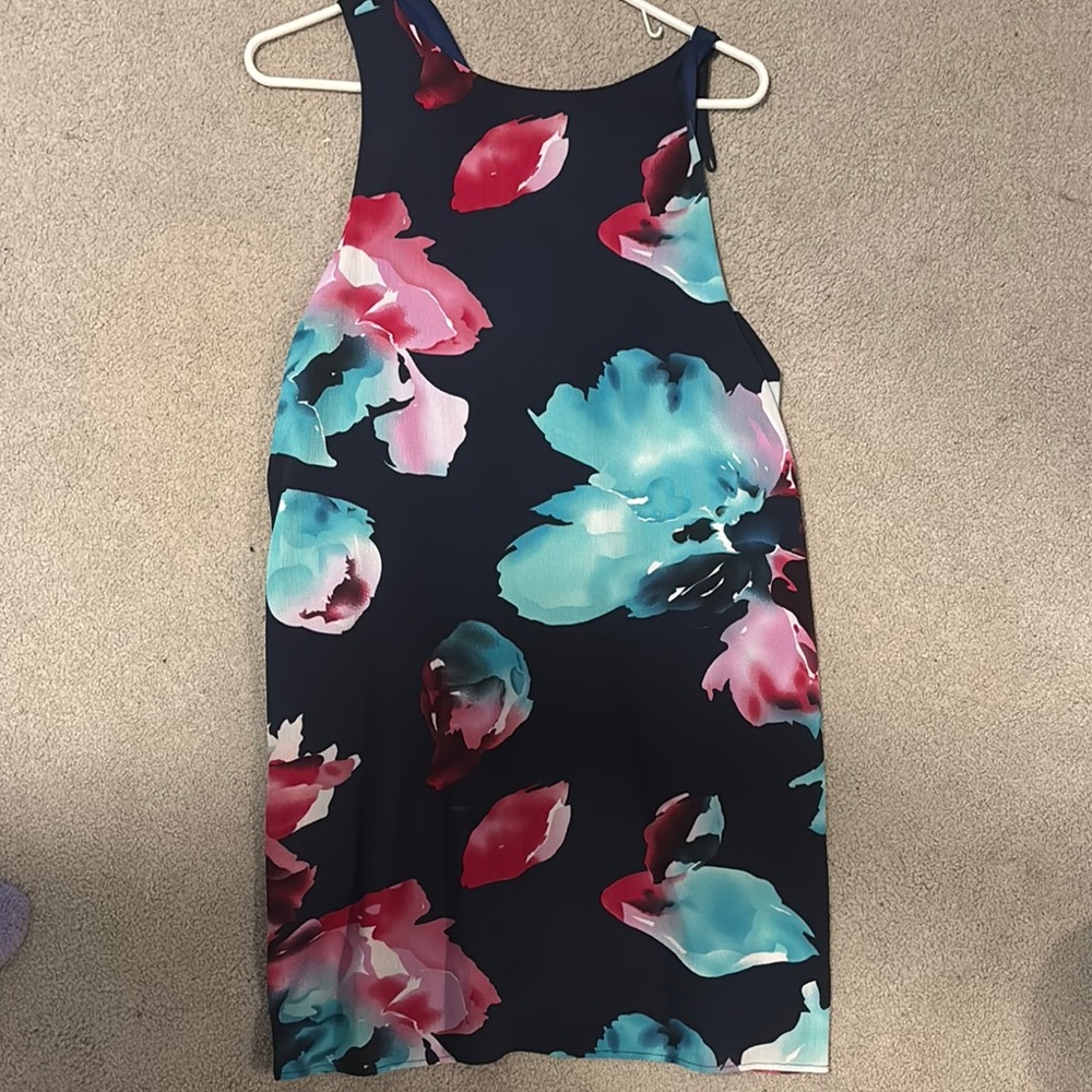 Pink Lily Blue and Pink Halter Sheath Dress